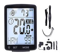Ordinateur de Vélo Écran Large 2,8 Pouces, Compteur de Vitesse Multifonction LED Lumineux - Affichage Lumineux, Facile à Installer, pour Vélo et Moto (Blanche)