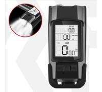 Ordinateur de vélo multifonctionnel, sans fil, plusieurs fonctions dont kilométrage, tachymètre, phare avant de vélo à LED avec 4 modes d'éclairage, éclairage avant, lampe de poche à LED, avertisseur