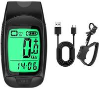 ordinateur de vélo sans fil 3 en 1, ordinateur numérique intelligent multifonctionnel avec 12 fonctions, dont kilométrage, tachymètre, écran LCD, phare de vélo à LED avec 4 modes d'éclairage, West Bik