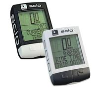 Ordinateur de vélo sans fil - compteur de vélo - compteur de vélo sans fil - tachymètre de vélo - Pro Scio ANT+ by Shimano - 19 fonctions - Bike Tacho - Bike Computer, couleur:noir