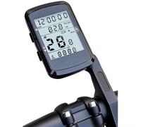 Ordinateur de vélo sans fil, compteur de vitesse GPS et compteur kilométrique avec écran LCD de 6,1 cm, rétroéclairage, design toujours allumé, autonomie de la batterie de 28 heures (ordinateur + base