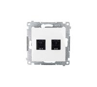 Kontakt-Simon D62.01/11 Prise de courant en plastique IP20 Blanc 75 mm 37 mm 75 mm