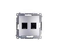 Kontakt-Simon D62.01/43 Prise de courant en plastique IP20 Argenté 75 mm 37 mm 75 mm