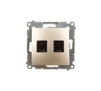 Ordinateur double prise 2xRJ45 cat.6 avec Simon 54 D62.01/44