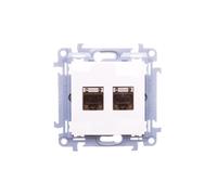 Ordinateur double prise 2xRJ45 cat.6 Simon 10 C62E.01/11