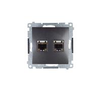 Ordinateur double prise 2xRJ45 cat.6 Simon 54 D62E.01/48