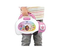 VTech - Mon Ordi Éducatif Gabby et La Maison Magique - Ordinateur Enfant avec Écran Rétroéclairé, Oreilles Gabby Chat Lumineuses et 18 Jeux Interactifs - Cadeau Enfant Dès 3 Ans - Contenu en Français