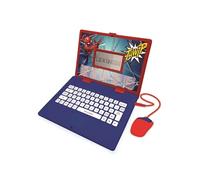Lexibook Ordinateur éducatif Spider-Man JC598SPi1 – Bilingue FR/EN, 124 activités, Bleu/Rouge