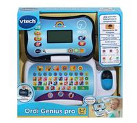 VTech Ordinateur portable pour enfant Ordi Genius Pro – Écran rétroéclairé, souris, 20 jeux – Noir