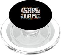 Ordinateur I CODE, THEREFORE I AM Nerd PopSockets PopGrip pour MagSafe