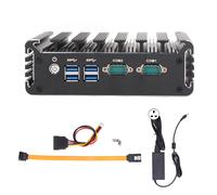 Ordinateur industriel sans ventilateur, Dissipation thermique silencieuse, Mini PC industriel intégré, ordinateur de bureau en alliage d'aluminium