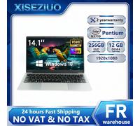 Ordinateur portable 14,1 pouces Intel N3710 Quad Core, 12 Go de RAM, 256 Go de SSD, Windows 10, écran FHD 1080P IPS, Ultrabook portable, Bluetooth, Mini HDMI,léger pour étudiants,Notebook, hors taxes,