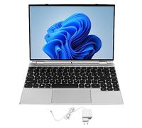 Ordinateur portable 14 pouces avec écran tactile, 16 go de RAM, lecteur d'empreintes digitales, Quad Core, rétro-éclairé rvb, tablette pour bureau et voyage (Prise UE 16 Go + 512 Go)