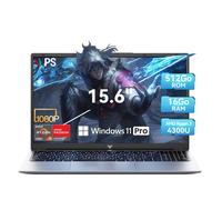 Ordinateur Portable 15.6"" avec Processeur Ryzen 3 4300U(6M Cache, Jusqu'à 3,7 GHz) PC Portable 16 Go RAM DDR4 512 Go SSD,BT5.0,FHD