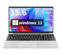 Ordinateur portable 15,6" avec Windows 11, 8 Go de RAM, SSD de 128 Go/256 Go/512 Go/1 To, Intel N4000 jusqu'à 2,6 GHz, écran Full HD 1920 x 1080, WiFi, Bluetooth 4.0, 2 ports USB 3.0, longue durée de