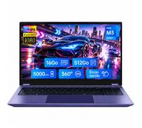 Ordinateur Portable 15 6"" Full HD IPS 360° Intel m3-8100Y 16Go RAM 512Go SSD Win11 Pro BT5.0 5000mAh Écran tactile PC Portable