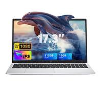 Ordinateur portable 17,3 pouces Intel Lake-N N95, avec un processeur jusqu'à 3,6 GHz, 16 Go de RAM, un SSD de 512 Go et le Wi-Fi.
