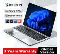 Ordinateur portable 2026 Windows 11 Pro Intel Atom A3950, PC portable 12 Go de RAM, SSD 512 Go/1 To/2 To, 1080P, pour le bureau et les études Argent