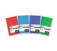 Ordinateur portable à spirale, College Rule, 6 x 9-1/2, Blanc, 3 Sujet 150 feuilles, vendu comme 1 chaque, Lot de 15, Total 15 chaque