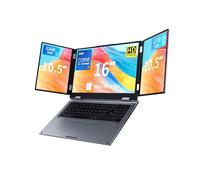 Ordinateur portable à triple écran, 16" principal + deux moniteurs 10,5", Core i7-12700H, 16 Go de RAM, 1 To SSD, Win 11 Pro, Wi-Fi 5, BT 5.0, déverrouillage d'empreintes digitales (32GB+2TB)