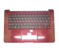 Ordinateur Portable avec Repose-Poignets Rouge et Clavier Gris pour Positivo Motion Q232A Motion Plus Q432A H003-33 YMS-0075-B D1459 Brésil BR Blue Mark (sans pavé Tactile)