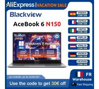 Ordinateur portable Blackview AceBook 6 15,6 pouces FHD IPS Intel Twin Lake N150 16 Go de RAM 512 Go SSD + extension jusqu'à 1 To Windows 11 Home Acebook 6 N150