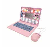 Lexibook, Disney Stitch Angel, Ordinateur Portable éducatif bilingue Angel - 124 activités Français/Anglais, JC598D1i1