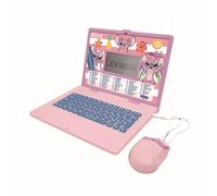 Lexibook, Disney Stitch Angel, Ordinateur Portable éducatif bilingue Angel - 124 activités Français/Anglais, JC598D1i1