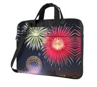 Ordinateur portable et tablette splendide feux d'artifice, design élégant, tissu durable et hydrofuge, décontracté, Noir , 14 inch