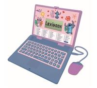 Lexibook Ordinateur éducatif bilingue Stitch et Angel – 124 activités (Français-Anglais)