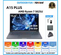 Ordinateur portable Ninkear A15 Plus 15,6 pouces FHD IPS 16 Go DDR4 1 To AMD Ryzen7 5825U PCIE 5000 mAh longue autonomie pour le bureau 16GB 1TB