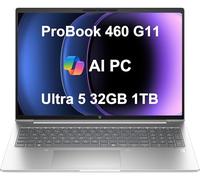 Ordinateur portable professionnel HP ProBook 460 G11 (16 po FHD+ anti-reflet, Intel Core Ultra 5 125U (> i7-1355U), 32 Go de RAM DDR5, SSD 1 To) rétroéclairé, empreintes digitales, webcam 1080p, Wolf