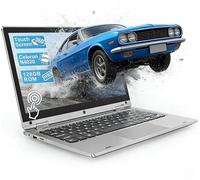 Ordinateur Portable Tactile Pliable à 360° - 11.6 Pouces, PC Portable 6Go RAM 128Go SSD Celeron N4020, Écran IPS 1366 x 768, Laptop Pour Études Travail Loisirs, Computer avec Film de Clavier - Argent