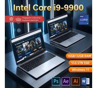 Ordinateur portable ultra-fin 15,6" Global, Intel Core I9-9900, 32 Go de RAM, SSD 2 To, 1080P FHD, Windows 11, ordinateur portable portable haute performance