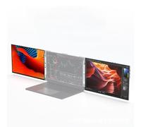 Ordinateur Portable Ultra-fin de 14 pouces, aspect métallique, double écran, avec extension sur le même écran