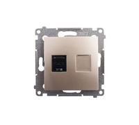 Kontakt-Simon D61.01/44 - Prise de courant en plastique, doré, IP20, 75 mm, 75 mm, 75 mm