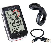 Sigma Pure 1 ATS | Compteur de vélo sans Fil avec 4 Fonctions | Grand écran | Tachymètre de vélo sans Fil | Couleur : Blanc