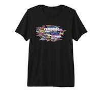Ordinateur Scientifique coloré Word Cloud Design des Termes clés T-Shirt Haut de Gamme