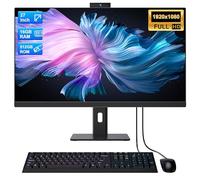 Ordinateur tout-en-un 27'' Core i7 (jusqu’à 3,0 GHz) 512 Go SSD 16 Go RAM PC avec écran rotatif,Webcam cachée,WiFi6 double bande Bluetooth 5.3 - Idéal pour télétravail, montage vidéo et usage familial