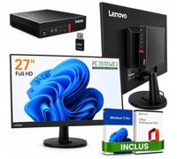 Ordinateur Tout-en-Un Lenovo 27" | i7-8700T | 16 Go RAM | SSD 1 to | Wi-FI/Bluetooth | Windows 11 Pro + Office 2021 | PC Complet prêt à l’Emploi