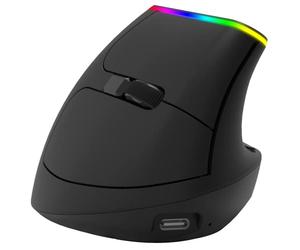 Ordissimo - Souris Ergonomique Verticale pour Plus de Confort et Moins de Douleurs - sans Fil RGB pour Droitiers - Accessoire pour Ordinateur, Portable, Tablette - Compatible Windows, Linux et Mac