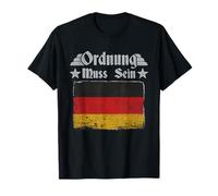 Ordnung Muss Sein I Love Germany Drapeau allemand gothique T-Shirt