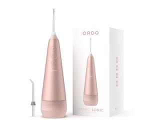 ORDO Hydro Sonic Jet Dentaire, sans fil, 3 réglages de pression, Or Rose | Jet dentaire de voyage, chargeur USB, portable, irrigateur buccal recommandé par les professionnels dentaires