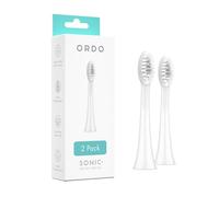 ORDO Lot de 2 têtes de brosse à dents de rechange pour brosse à dents électrique Sonic+ pour nettoyage des dents, élimination de la plaque, polissage en silicone et nettoyage en profondeur, pour