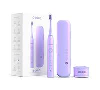 Ordo Sonic+ & Charging - Ensemble étui de voyage - Brosse à dents électrique Smart Tech avancée avec 4 modes de brossage, batterie rechargeable rapide et chargeur USB en silicone pour adultes - Violet