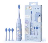 ORDO Squishmallows Brosse à Dents Électrique pour Enfants, 4 Têtes de Brosse, Samir