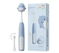 Ordo Squishmallows Brosse à dents électrique sonique pour enfants, rechargeable, 3 modes de brossage, durée de vie de la batterie de plus de 5 semaines, tête de brosse supplémentaire incluse, cadeau