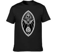 Ordo Templi Orientis OTO Sign Church 666 Satan Aleister Crowley Circle Black Unisex Men's Tee Manches Courtes(Medium)