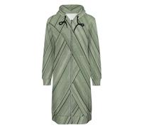 ORDOBO Hoodie Femme Zippé Capuche Long Géométrie verte Veste décontractée à manches longues grande taille manteau à capuche avec poche sweat-shirt 5XL