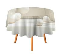 ORDOBO Nappe Ronde Imprimée en 3D - Modèles Architecturaux Couvercle Décoratif Rond pour Comptoir Imperméable Facile À Nettoyer Et Anti-Poussière pour Cuisine Salle À Manger Et Maison 152X